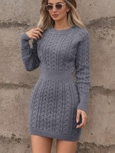 Cable Knit Bodycon Sweater Dress