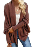 Open Front Batwing Knit Cardigan