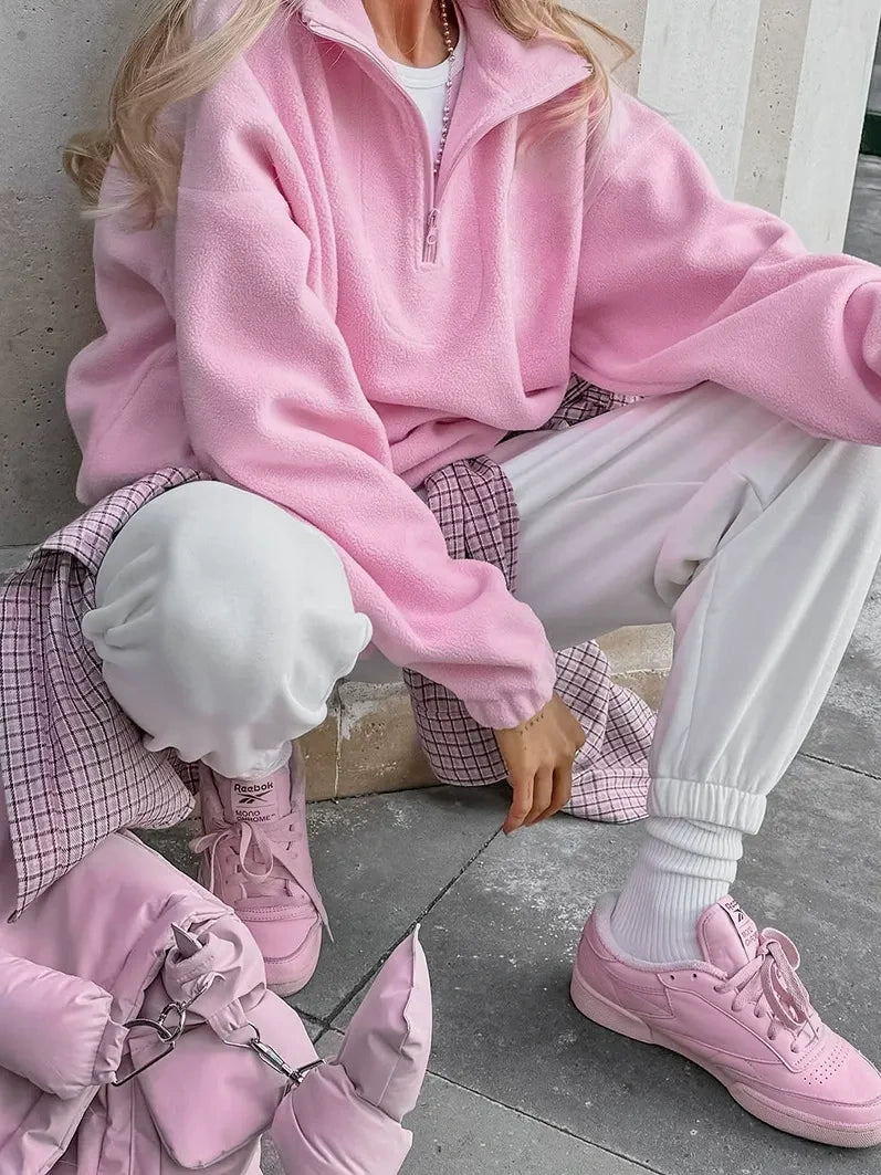 Cozy Half-Zip Fleece Pullover