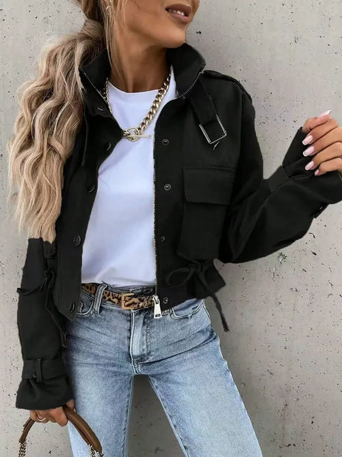 Chic Utility Cropped Jacket