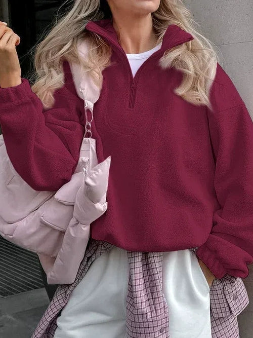 Cozy Half-Zip Fleece Pullover