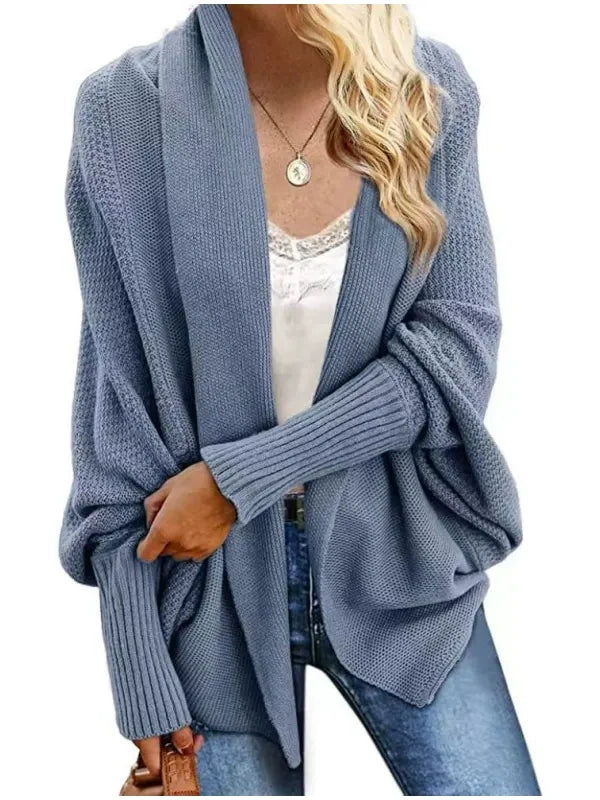Open Front Batwing Knit Cardigan