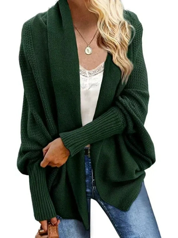 Open Front Batwing Knit Cardigan